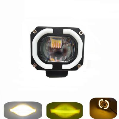 중국 4x4 오프로드 LED 워크 램프 헤드 라이트 안개 운전 라이트 12-80V 4 인치 30W 듀얼 컬러 판매용