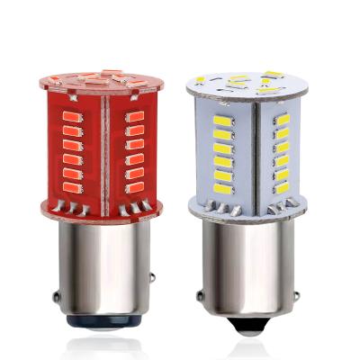 China Indicadores de giro LED de automóviles personalizables 3014 30SMD S25 1156 BA15S BAU15S BAY15D lámpara trasera en venta
