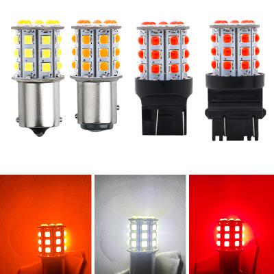 China Long Lasting White LED Turn Signals For Cars 12V Aluminum Alloy Body White Yellow Red 3030 33SMD for sale