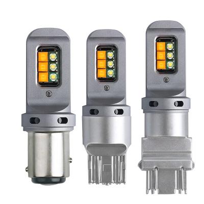 China Luzes de señal de giro de freno LED de larga duración de 5W con 1156 bombillas LED universales de 12 smd 1156 P21W BA15S PY21W 3157 7443 Canbus en venta