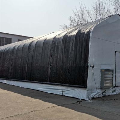 China Invernadero de luz exterior para cultivo de setas de apagón de un solo tramo de túnel de agricultura agrícola en venta