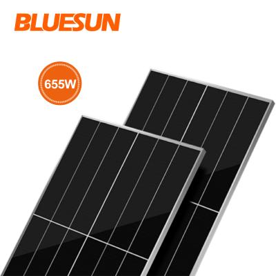 China Bluesun 210mm 210mmx210mm Solar Panel 72v 655w Monocristalinos 650w 645w 635w Solar System Kits en venta