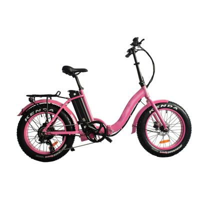 China Folding Fat Tire Electric Mountain Bike Full Suspension 20 Inch Thick Tyre Electric Bike for sale
