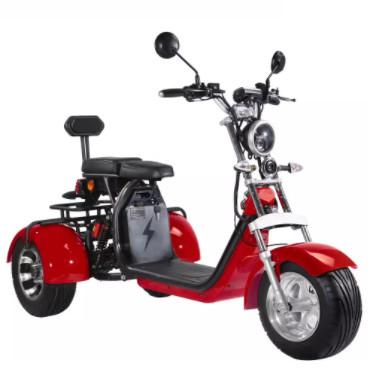 China Red Green Three Wheel Electric Mobility Scooter For Adults Street Legal 60-80km 2000W for sale