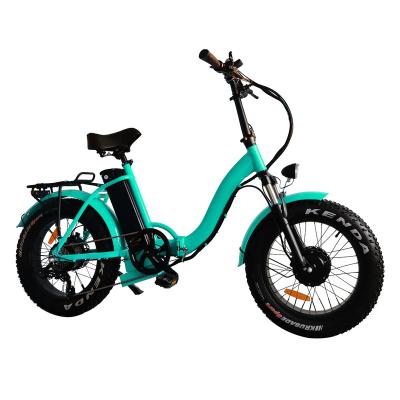 China 48v Fat Tire Electric Bike 20 Inch 500w 40 Mph Battery Powered With Thick Tires for sale