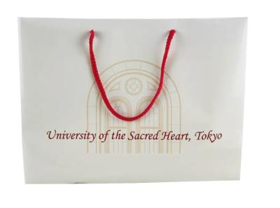 China Recyclable Stone Paper Bag 100% Tree Free Customized with handle for sale