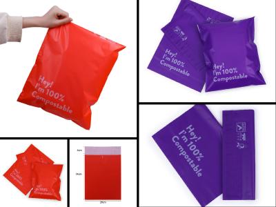 China Custom Logo Eco Friendly Poly Mailers Compostable Cornstarch For Express for sale