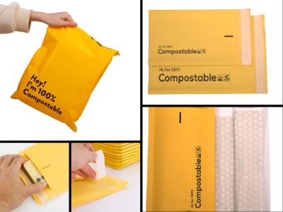 China Customized Compostable Bubble Mailer Bag For Express And Shipping for sale