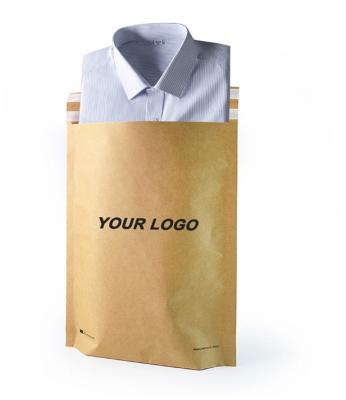 China PLA PBAT Compostable Poly Bags Custom Print Kraft Paper Mailing Bags for sale