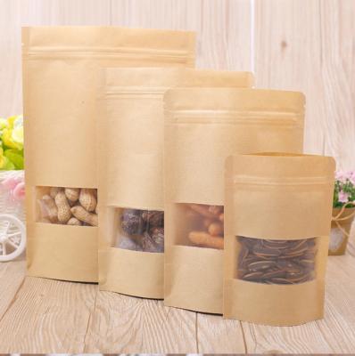 China Zipper Sealed Folding Paper Packaging Flat Bottom With Window for sale