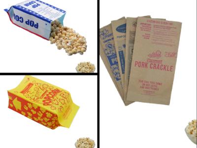 China Bolsas de papel seguras de Brown de la comida impermeable a la grasa compuestas para la promoción en venta