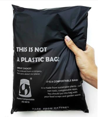 China Biodegradable Logo Printed Compostable Poly Bags For Clothing Packaging for sale