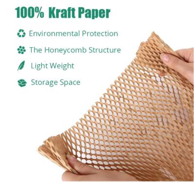 China Biodegradable Uncoated Honeycomb Cushioning Paper Packaging Roll for sale