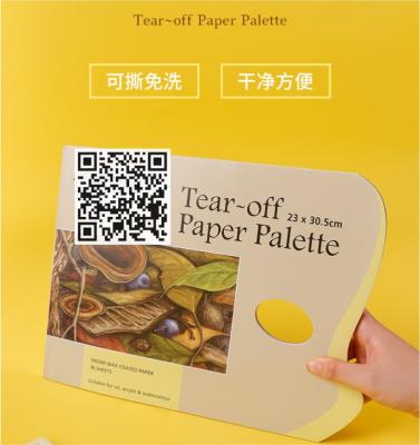 China Disposable Waterproof Eco Friendly Stone Paper Tear Off Paper Palette For Painting for sale