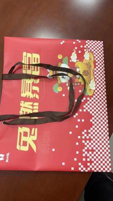 China Waterproof  durable Printing stone Paper Tote Bag With Tear Resistance Laser Cut Smooth Surface Te koop