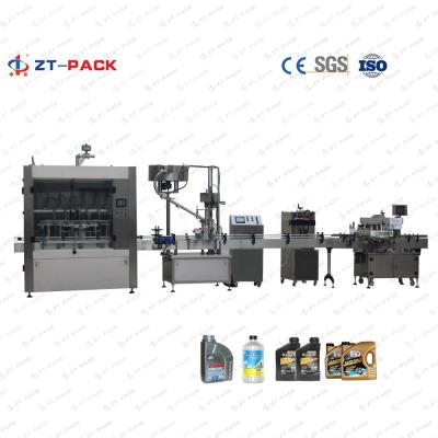 China Lube Oils Packaging Line 1L-5L With Auto Filling Capping Sealing Labeling Machines for sale