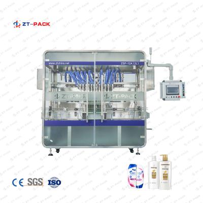 China 4000BPH 60HZ Servo Shampoo Shower Gel Bottle Filling Machine Package Line for sale