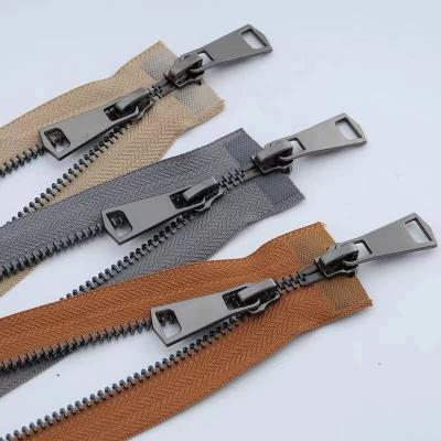 China Rustproof Bags Decorative Metal Zippers Eco Antique Nickel Zipper for sale