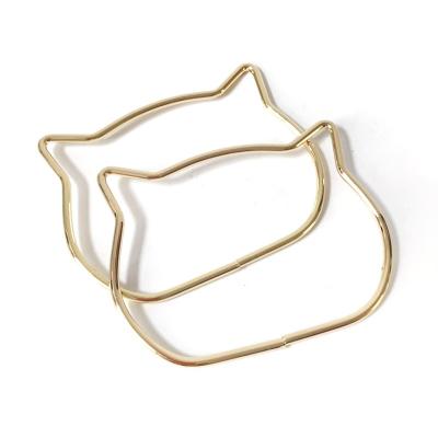 China Colorfast Cat Ear Metal Bag Handles Smooth Edge For Wallet And Clutch ODM for sale