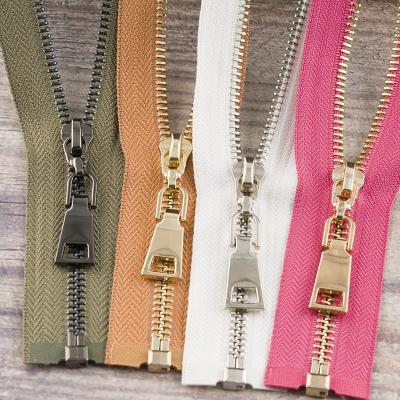 China Metallic Rose Gold Decorative Metal Zippers Eco ISO For Handicrafts for sale