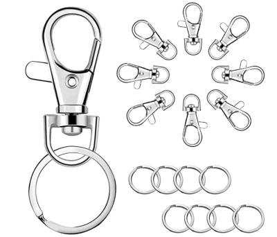 China Anti Erosion Swivel Clasp Keychain Hook Clip Silver Key Hanger 360deg for sale