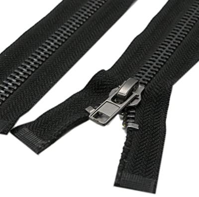 China Heavy Duty Nickel Black Metal Zipper Fadeless Abrasion Resistant for sale