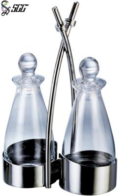 China Hotel Vinegar Cruet Set Stainless Steel Tableware Oil Dispensing Bottle for sale