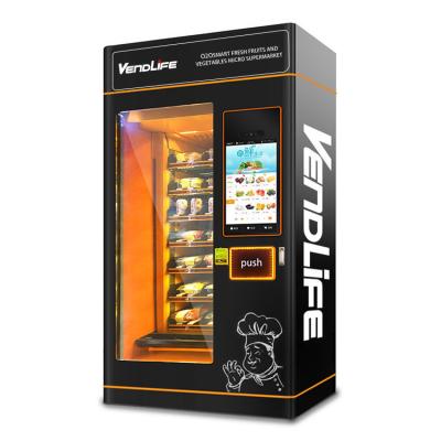 China rede larga Conncted DEX Software de WIFI das máquinas de venda automática dos alimentos frescos de 1190mm à venda