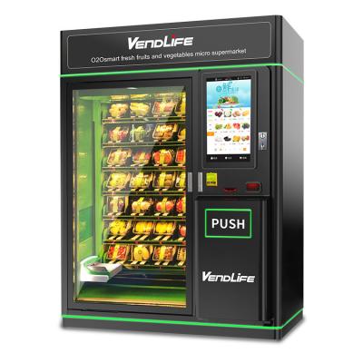 China Peso de efetivação das máquinas de venda automática 60HZ 660kg dos alimentos frescos da tela do Lcd à venda
