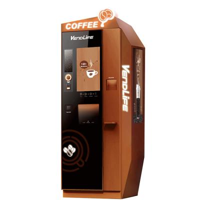 China 2.7KW Coin Operated Coffee Vending Machine With 6X4L Feed Box 1.83m Height for sale