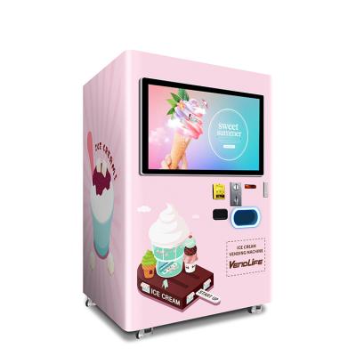 China Soft Serve Ice Cream Vending Machines DEX System With 42inches Screen for sale