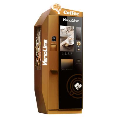 China 2700W 2 Sides Instant Coffee Vending Machine 6X4L 21.5 Inches Screen for sale