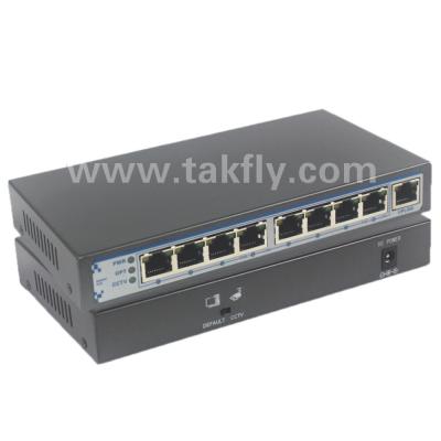 China 8 port 100M fast Rj45 fiber optic network switch 120W poe switch for sale