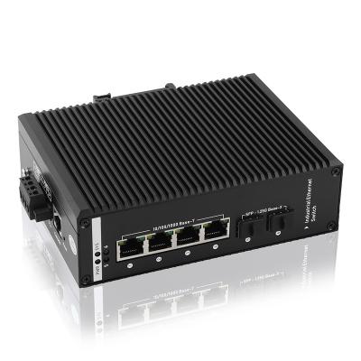 China 2 SFP Industrial Managed POE Switch 48-56V DC  Ieee 802.3 Af Switch for sale