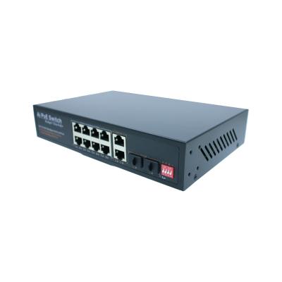 China Intelligent Poe Switch Unmanaged With 8 Gigabit Port 2 SFP Port for sale