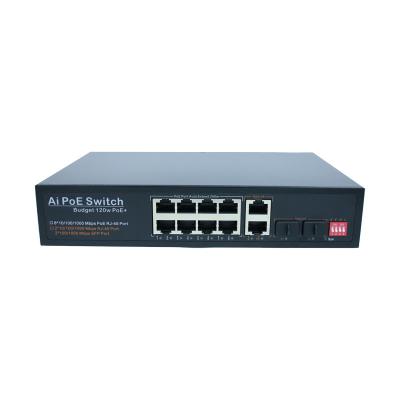 China Unmanaged POE Industrial Switch With 8 PoE Port 2 Network Port for sale