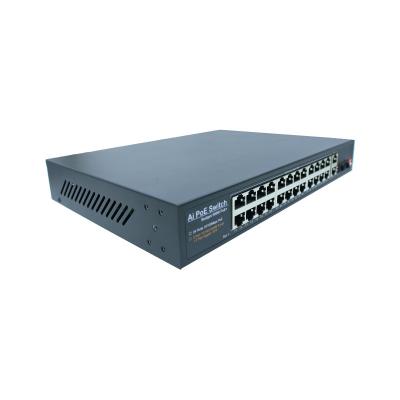 China 28 Port Industrial Unmanaged POE Switch  2 Gigabit Poe Powered Unmanaged Switch for sale