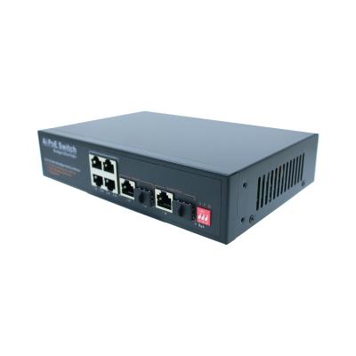 China IP30 POE Unmanaged cambian 4 puertos del PoE 1 SFP 1 puerto de red 1 combinado en venta