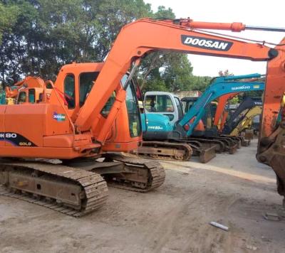 China Used Korean Excavator Doosan DH80 Excavator 8 tons Second Hand Doosan Excavators for sale