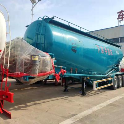 China Powder Discharging Tanker Semi Trailer Truck Trailer Cement Tanker Semi-trailer for sale