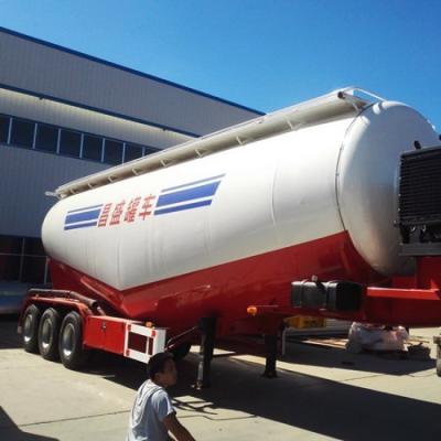 China Brand New Powder Discharging Tanker Semi Trailer Cement Discharging Tanker Trailer for sale