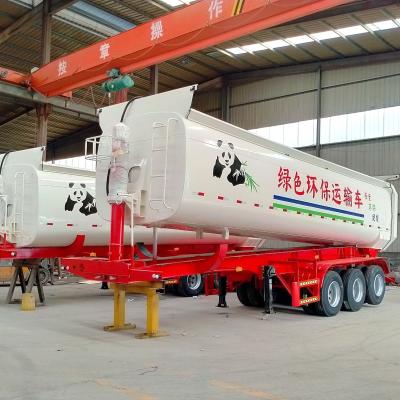 China Powder Tipping Semi Trailer Powder Tank Transport Tipping Trailer Dump Trailer for sale