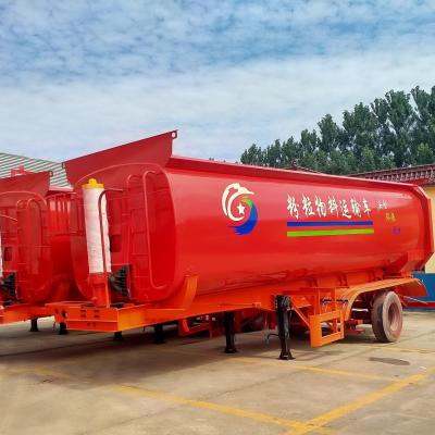 China Tank Powder Transportation Dump Trailer Tipping Trailer Powder Truck Semi Trailer for sale
