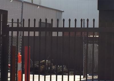 China Spear Top Fence, Hercules Fence, Top Spear Fence, Pressed Top Steel Fence Coated at black 2100mm x 2400mm for sale
