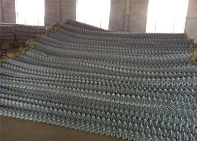 China Aluminized Spiral Chain Link Perimeter Fencing System Top Ended with Barbed Wire for sale