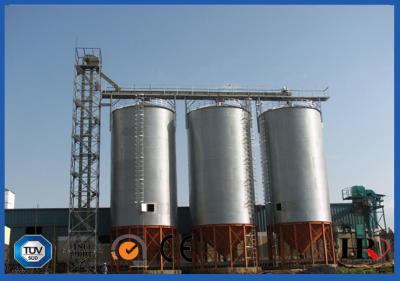 China Corrugated Hot Dip Galvanized Grain Storage Bins With Temperature Moisture Inspection Sensor for sale