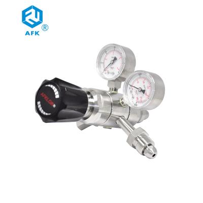 China R31 Stainless Steel 316 Pressure Regulator 6 Hole Double Gauge 4000psi for sale