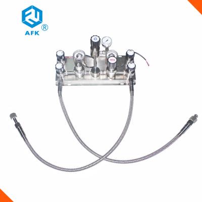 China 200 Bar Changeover Manifold , Stainless Steel Changeover Nitrogen Gas Panel for sale