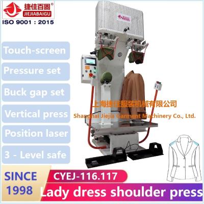 中国 PU女性ブレザーのジャケットの服の工場二重に肩の押すことは縦の蒸気のアイロンをかける装置を機械で造る 販売のため