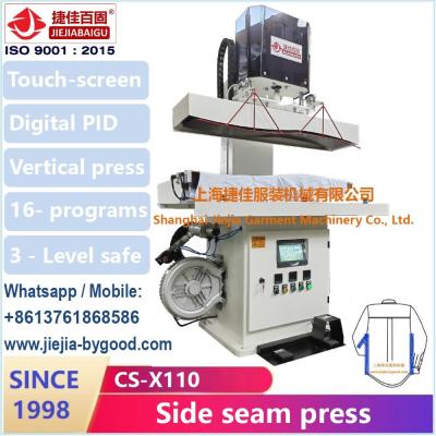China Máquina eléctrica de prensado de camisas verticales de alta presión para costura de manga lateral en venta